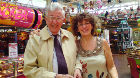 Mr Cooper with his daughter Beverley who has started the petition