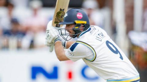 Adam Lyth batting for Yorkshire at Scarborough