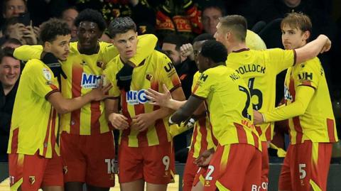 Watford celebrate scoring