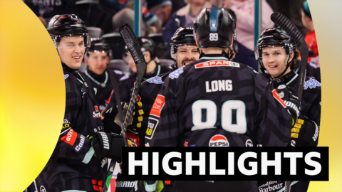 Giants players celebrate their win