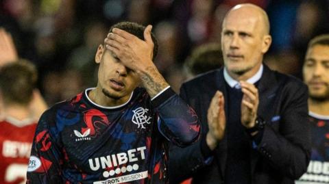 Rangers captain James Tavernier and manager Philippe Clement