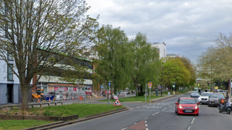 The western section of the Boulevard in Crawley town centre.