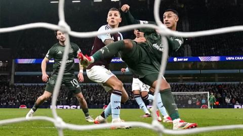 Adam Idah of Celtic against Aston Villa