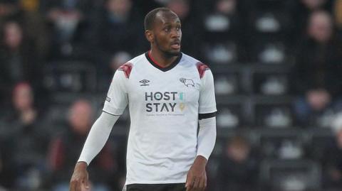 Derby County defender Ryan Nyambe in action for the rams 