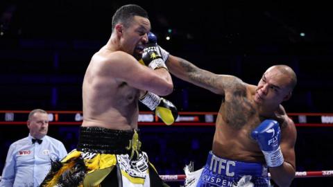 Joseph Parker and Fabio Wardley in the ring