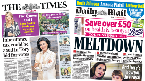 The index image featuring the front pages of the Times and the Daily Mail