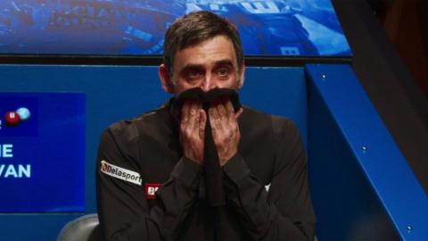 An emotional Ronnie O'Sullivan crying after winning a seventh world title