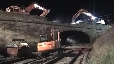 Abbeyton Bridge demolition