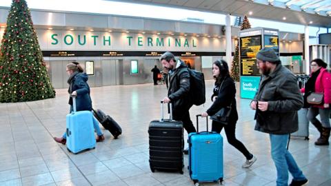 Passengers at Gatwick Airport