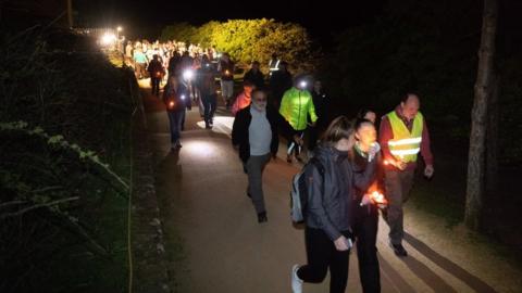 Walkers at the Walk Into Light event in 2019