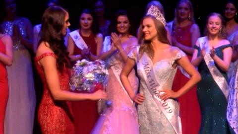 Miss Wales winner Gabriella Jukes collects her crown