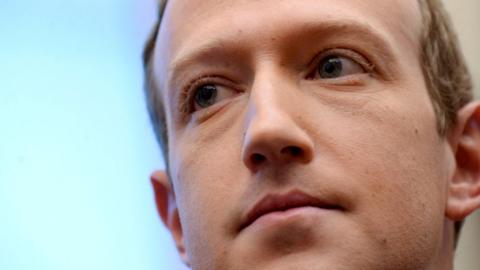 Mark Zuckerberg seen in extreme close-up