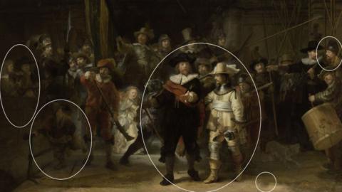 Differences in the new Rembrandt The Night Watch