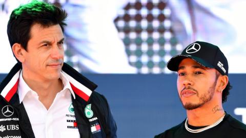 Toto Wolff and Lewis Hamilton