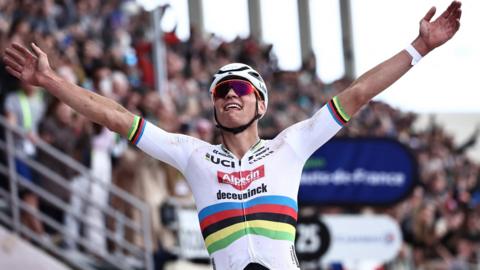 Mathieu van der Poel wins Paris-Roubaix