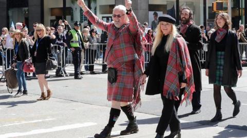 Billy Connolly at 2019 Tartan Day Parade