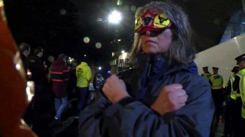 Woman at protest