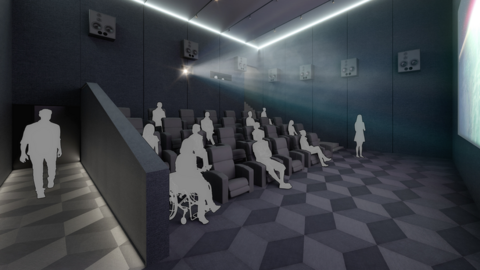 An artist's impression of the high-tech monitoring cinema which is coming to Bristol