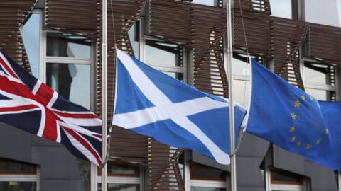 flags at Holyrood