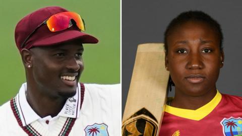 West Indies captains Jason Holder and Stafanie Taylor