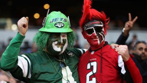 Fans at the first NFL game in London in 2021