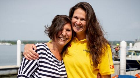 Tina West and Tarryn Brown who rescued her