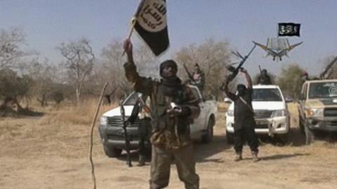 A screen grab from a video of Nigerian Islamist extremist group Boko Haram made on January 20, 2015