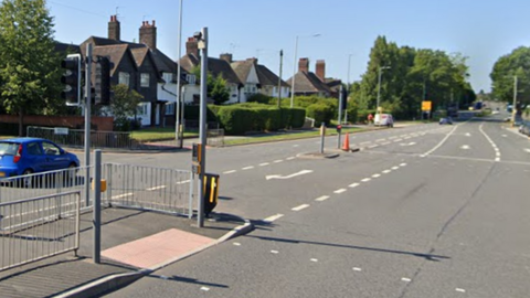 The motorbike rider died near this junction on New Chester Road