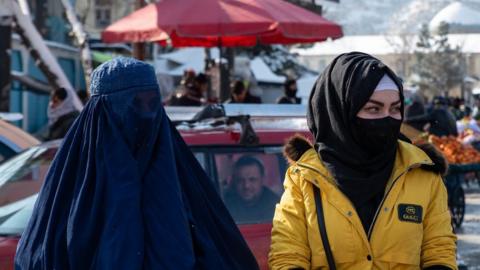 Women in streets of Kabul