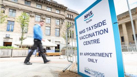 Tayside vaccination sign