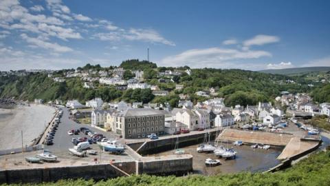 Laxey Village and harbour