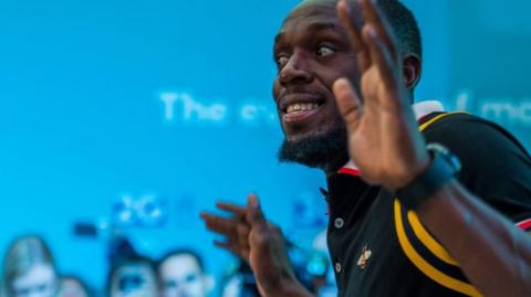 Usain Bolt at the Commonwealth Games in Australia