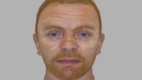 E-fit image of a man with ginger hair and beard