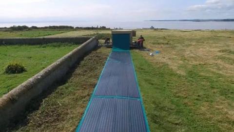 Solar panels on Flat Holm