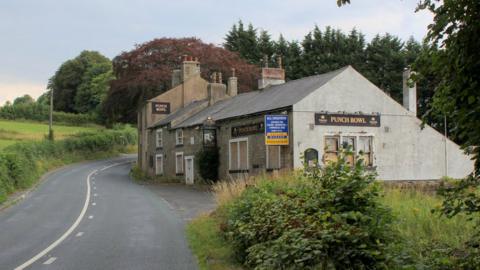 Former Punch Bowl Inn in Hurst Green