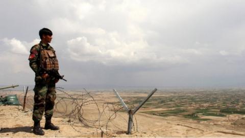 An Afghan soldier