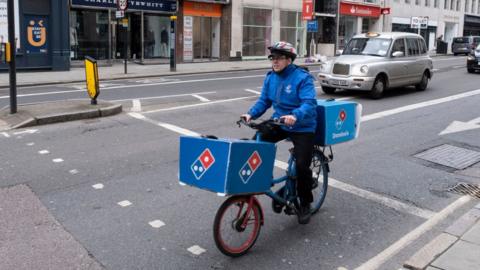 A Dominos delivery rider
