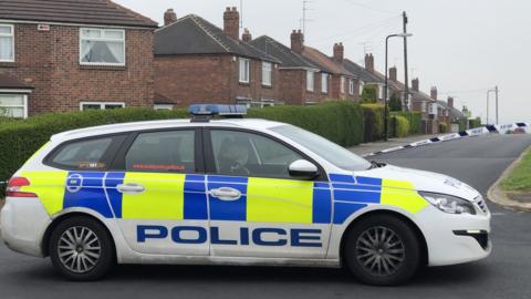 The white Mercedes was stolen when the man pulled up at the junction with Lease Hall Road and got out of the car