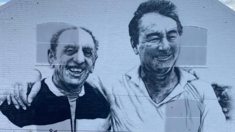 Jimmy Sirrel and Brian Clough mural