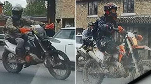 CCTV images of motorbike riders