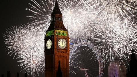 Fireworks in London in 2015