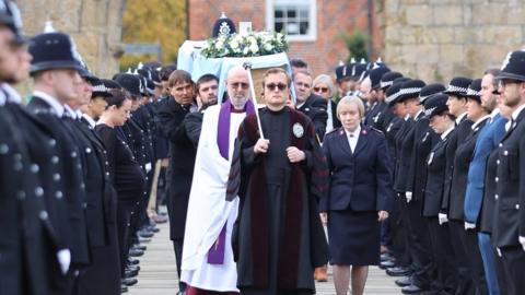 Funeral of Sgt Graham Saville, of Nottinghamshire Police