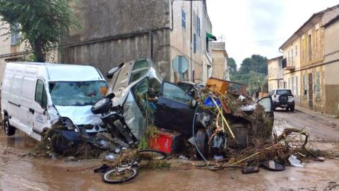 Aftermath of Majorca flooding