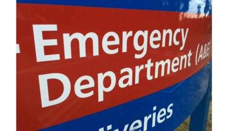 Emergency department sign