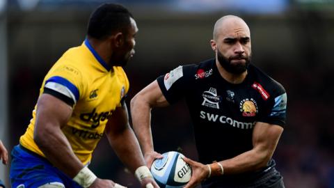 Exeter Chiefs hold a five-point lead at the top of the Premership