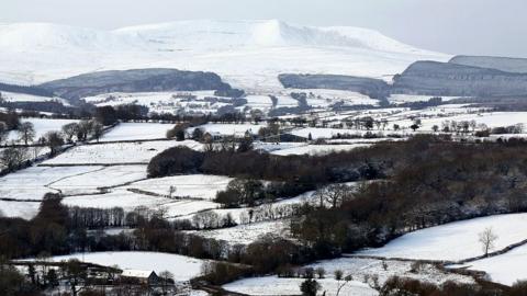 Snow in Brecon Beacons