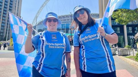 Sky Blues fans outside Wembley