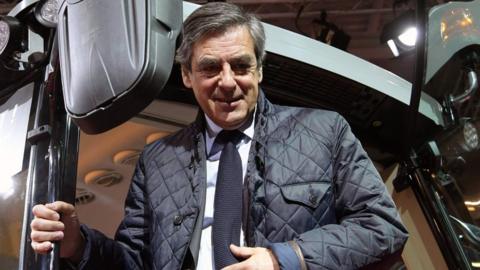 Francois Fillon visits the SIMA (Mondial des Fournisseurs de l"Agriculture et de l'Elevage) on February 28, 2017