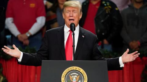 Trump at rally in Pensacola, Florida - 8 December