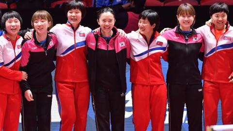 North and South Korea table tennis